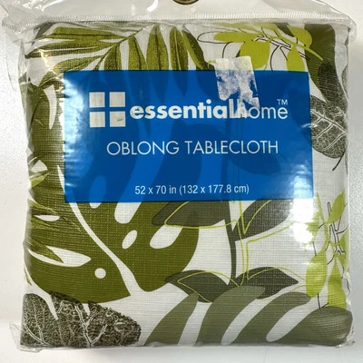 Essential Home Palm Design 52 in X 70 in Oblong Tablecloth, Wipe Clean - Image 1 of 3