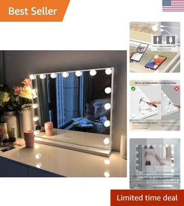 Espejo de Maquillaje Hollywood con Controles Táctiles y Lupa 10X - Puerto USB - Imagen 1 de 10