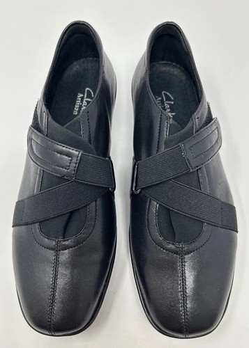 Scarpe casual da donna Clarks Danby [87319] in pelle nera con cinturino regolabile misura: 5