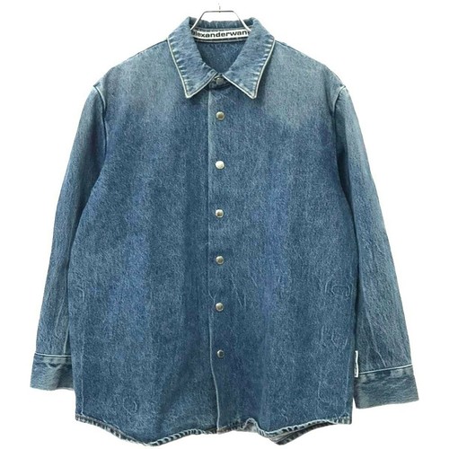 Giacca camicia denim oversize Alexander Wang UDC2222105 Indigo XS usata MESC 0