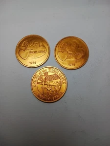 Lote de 3 Dobloons Mardi Gras 1976 Krewe of the Vieux Carré New Orleans LA - Imagen 1 de 1