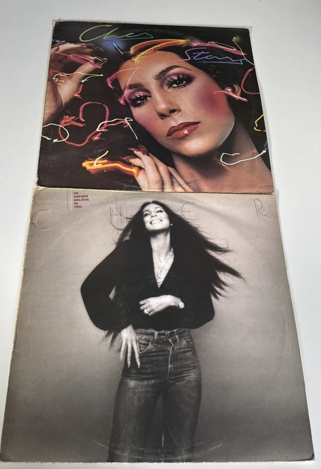 Two CHER Vinyl LPs: Stars [1975] and I'd Rather Believe in You [1976] - Image 1 of 3