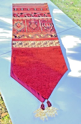 Holiday Tapestry/Beaded 6ft. Table Runner for Christmas/Fall - Image 1 of 4