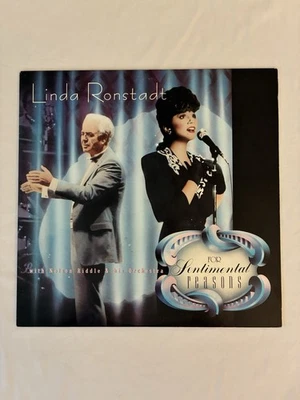 Linda Ronstadt w Nelson Riddle’s Orchestra For Sentimental Reasons 1986 Vinyl LP - Image 1 of 4