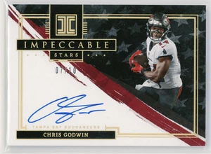 Panini Impeccable Chris Godwin Gold Auto 2022/10 #SS-CGO Buccaneers - Imagen 1 de 2
