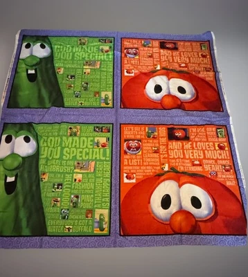 Quilting treasures “VeggieTales” panel ( 1 Yard+11’ / 44 Wide) - Image 1 of 4