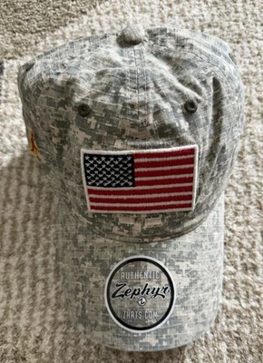 Zephyr USC Trojans American Flag OHT Camo Adjustable Hat NEW - Image 1 of 4