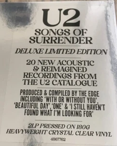 U2 - SONGS OF SURRENDER crystal clear deluxe foil sleeve new sealed. - Picture 1 of 2