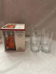 Luigi Bormioli Set of 4 Tumblers Handel Blown Crystal Light & Music Italy 13 Oz - Picture 1 of 9
