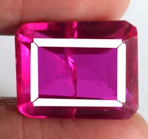 Padparadscha Pink Sapphire Emerald Cut Gems Natural 25.05 Ct Certified B85701 - Picture 1 of 8