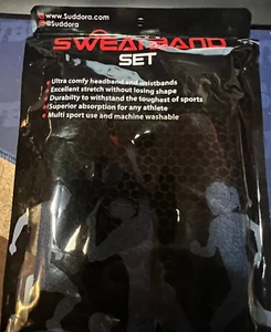 SUDORA----DARK BLUE---HEADNBAND & 2 WRISTBAND SET - Picture 1 of 2