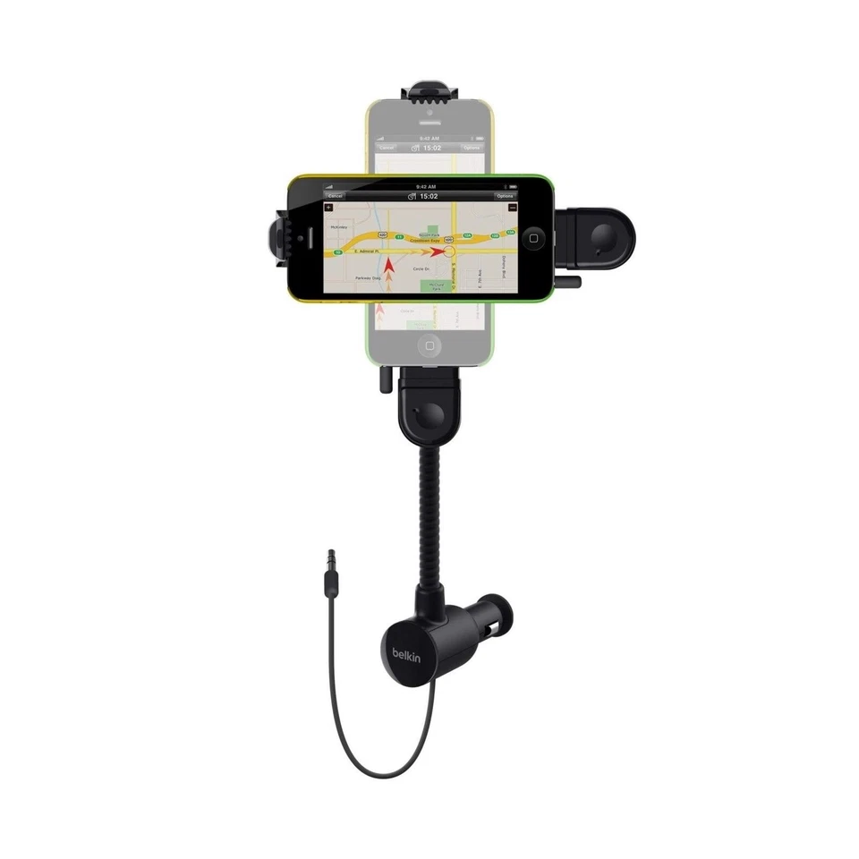 BELKIN TUNEBASE AUX LIGHTNING HANDSFREE ROTATABL FR IPHONE SE 5 5C 5S F8J037BT - Image 1 of 3