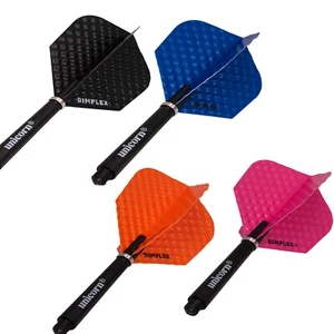 Harrows Dimplex Dart Flights + Unicorn Gripper 3 Dart Shafts Stems Combo - Picture 1 of 5