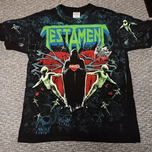 TESTAMENT 1992 Vintage T Shirt All Over Print XL RARE Heavy Thrash Death Metal - Picture 1 of 3