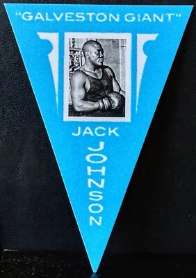 2012 Panini Golden Age Jack Johnson Blue Pennant #1 "Galveston Giant" - Image 1 of 2