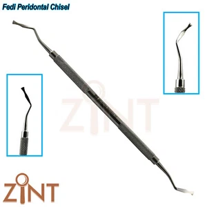 Implantology Dental Periodontal Bone Chisel Fedi Double ended Cutout Sides Lab - Picture 1 of 2