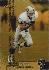 1999 Finest Gold Refractors Oakland Raiders Football Card #6 Rickey Dudley /100