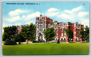 A704 Vintage Postkarte Providence Road Island College Straße Schule Straßenansicht Postfrei - Bild 1 von 2