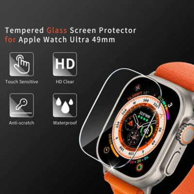 Full Coverage Film Screen Protector Tempered Glass For Apple Watch Ultra 49mm - Image 1 of 4