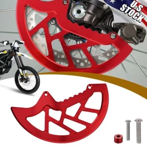 Protector de rotores de disco de freno delantero rojo aluminio para SurRon Ultra Bee 2023 2024 - Imagen 1 de 10