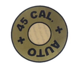 Motorcycle Biker Uniform Patch 4" x 4" 45 Caliber Ammo Shell - Picture 1 of 1