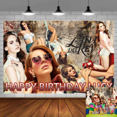 Lana Del Rey Personalised Custom Banner Backdrop Party Supplies Birthday Gift - Image 1 of 4