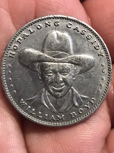 Vintage Werbung Good Luck Medaille - Hopalong Cassidy TV Serie - Bild 1 von 9