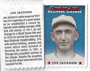 Joe Jackson 2005 Cracker Jack Ballpark Legends Full Booklet Free Ship Make offer