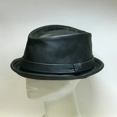 Jill Corbett pinch trilby matte leather Handmade in UK  S/M/L/XL/XXL/XXXL - Image 1 of 2