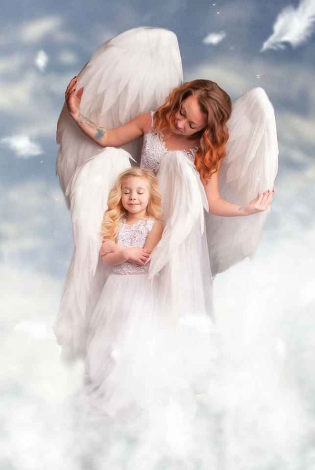 Angel Wings Fancy Dress up Fairy Costume Outfit Large Kids Party Decors Сosplay - Image 1 of 4