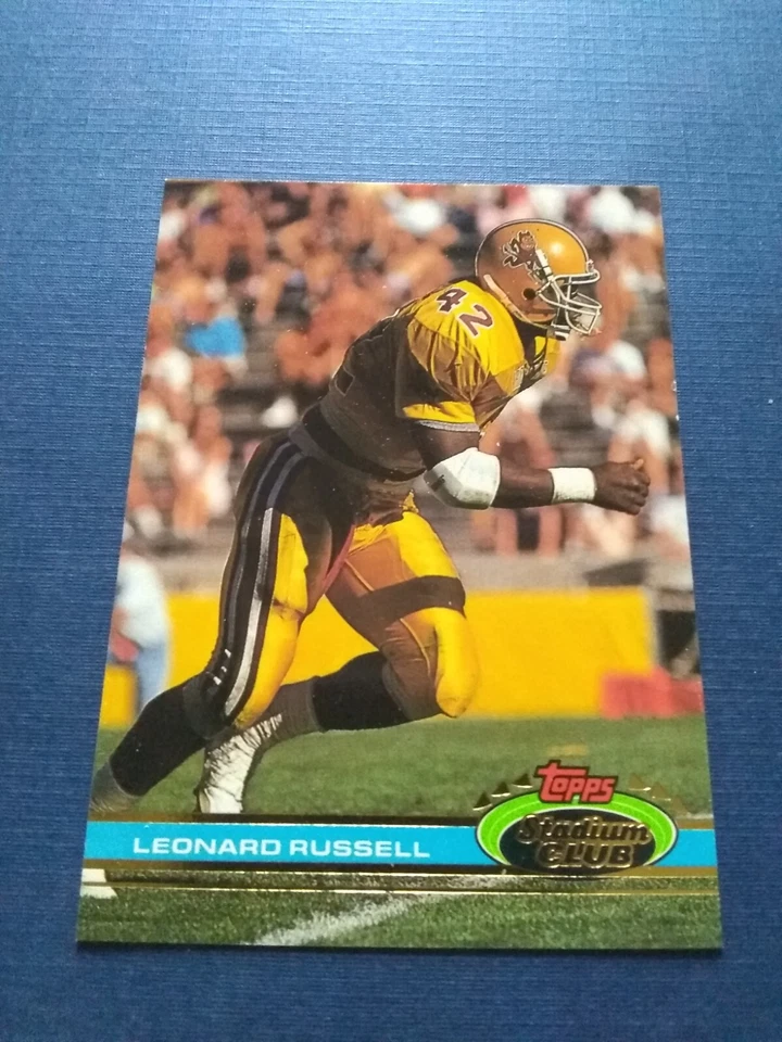 1991 Stadium Club Football Leonard Russell Rookie Card #435 Set Break NM-MT - Image 1 of 2