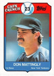 1989 Topps Cap'n Crunch Baseball Don Mattingly #8 NM/MT NEW YORK YANKEES