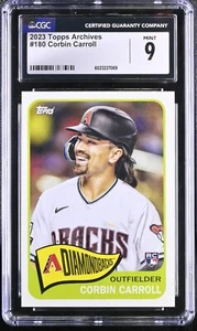 Corbin Carroll 2023 Topps Archives #180 Rookie Arizona Diamondbacks - CGC 9 MINT - Picture 1 of 2
