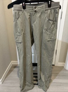 Pantalones Kuhl para mujer talla 12 caqui marrón/verde senderismo bolsillos con cremallera al aire libre - Imagen 1 de 7