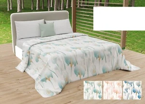 Copriletto Matrimoniale Piquet Misto Cotone 270x280cm Blu Rosa Azzurro - Foto 1 di 4