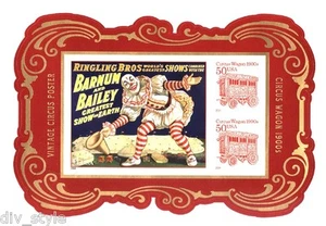 Circus Souvenir Sheet 2014 No Die-cuts Imperforate from press sheet #4905c - Picture 1 of 1