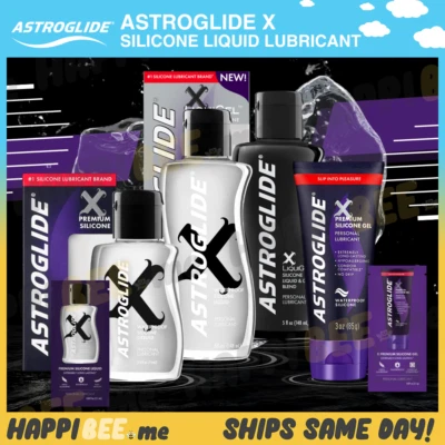 Lubricante de silicona Astroglide X🍯Parejas gel líquido puerta trasera deslizamiento aceite lubricante anal Foto 1 de 4
