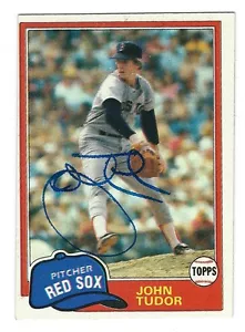 Autogrammkarte John Tudor 1981 Topps Boston Red Sox #14 mit Echtheitszertifikat - Bild 1 von 1