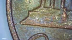 1981 P Lincoln Memorial Cent with 2 Reverse Die Cracks Reverse Rim to Memorial - Picture 1 of 4