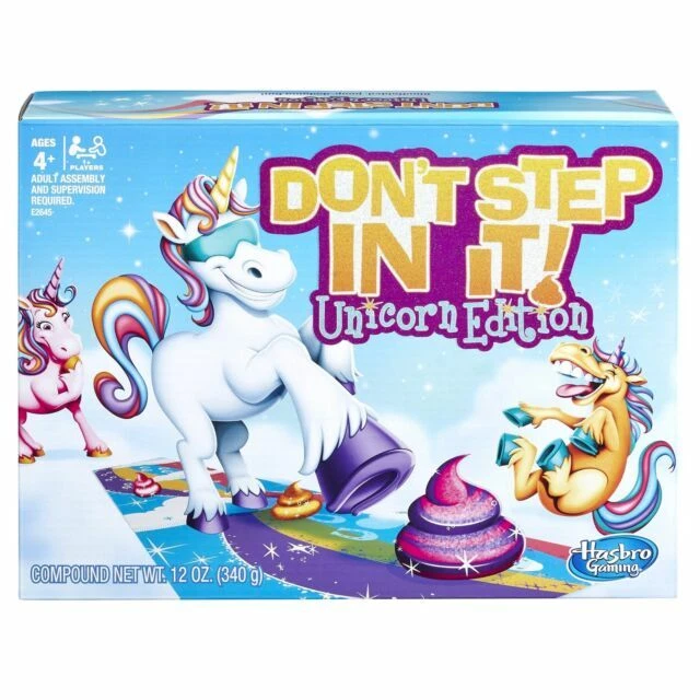 Hasbro Gaming Don?t Step in It Game Unicorn Edition 4years and up
