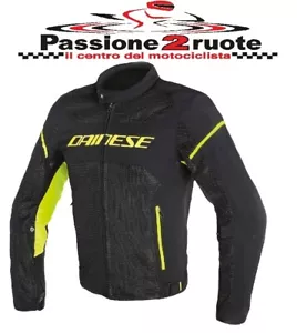 Chaqueta Hombre Moto Dainese Air Frame D1 TEX Negra Amarilla Primavera Verano - Imagen 1 de 1