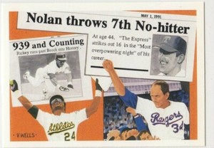 1991 UPPER DECK MLB BASEBALL CARD SP2 CARD RICKEY HENDERSON/ NOLAN RYAN