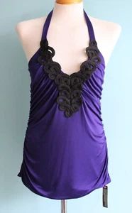 Designers at Debenhams Stunning Halter Neck Purple Top - Size 14 - New With Tags - Picture 1 of 6