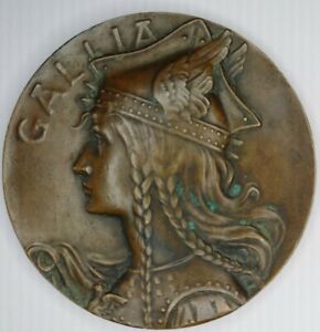 Medaille Gallia En Bronze Par Morlon