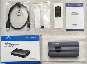 Boîtier SSD ACASIS TBU405 Pro M1, 40Gbps M.2 NVMe avec ventilateur + sacoche ACASIS - Photo 1/4