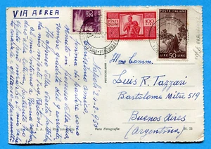 DEMOCRATICA - £.100 cartolina x ARGENTINA - POSTA AEREA (266092) - Imagen 1 de 2