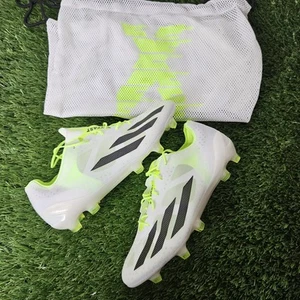 Nuevos botines de fútbol Adidas X CRAZYFAST+ FG talla 6,5 blanco nube negro limón GY7377 - Imagen 1 de 5