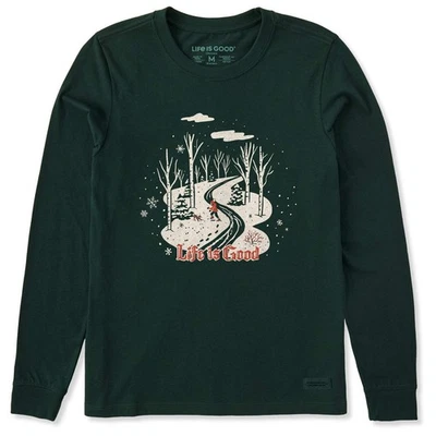 Life is Good 139545 - Women's Nostalgic Winter Day Long Sleeve Crusher Tee - Image 1 of 2