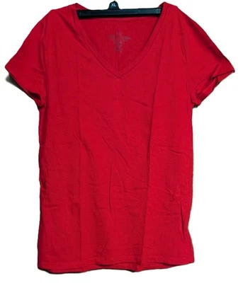 Camiseta para mujer cuello en V, manga corta S/CH (4-6) gloria descolorida excelente PET RESCUE Foto 1 de 4