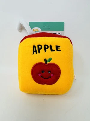 Zippy Paws NomNomz Apple Juice Box Squeaky Plush 6” Squeak Chew Dog Toy - Image 1 of 4
